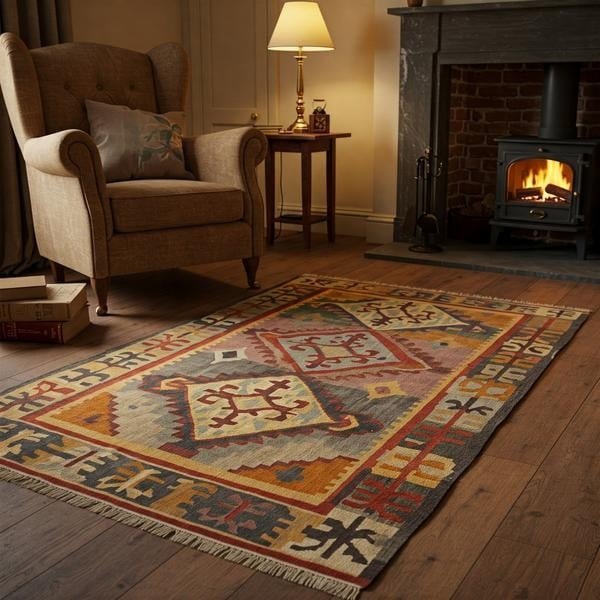 How do kilim rugs fit into modern interior design?