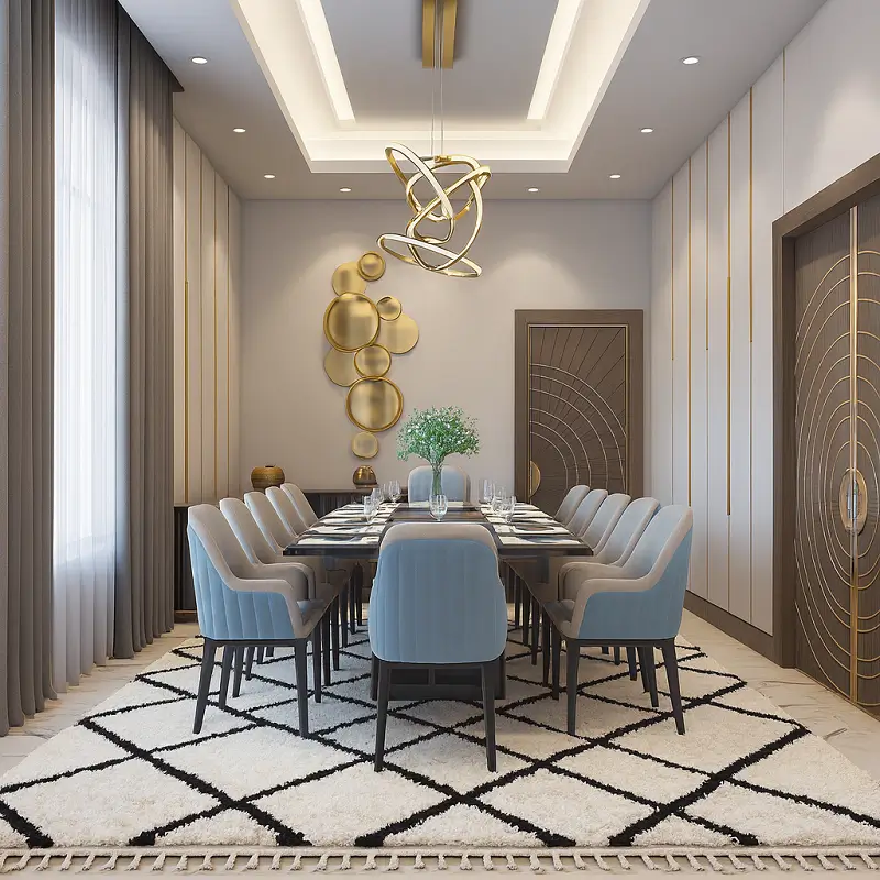 Custom Carpet in Dining Room