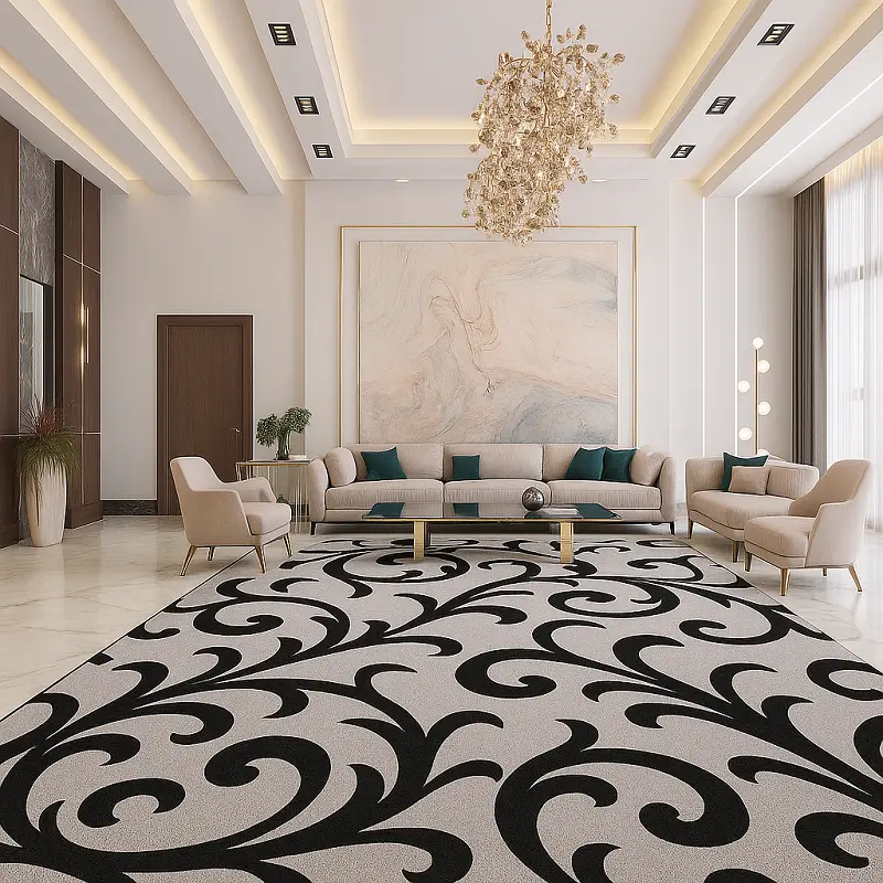 Custom Carpet in Living Room