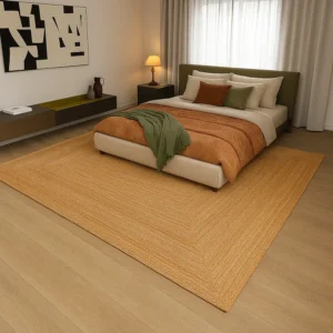 Jute Rug in Bedroom