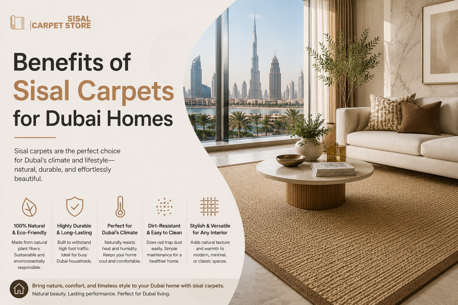 Read more about the article Benefits of Sisal Carpets for Dubai Homes