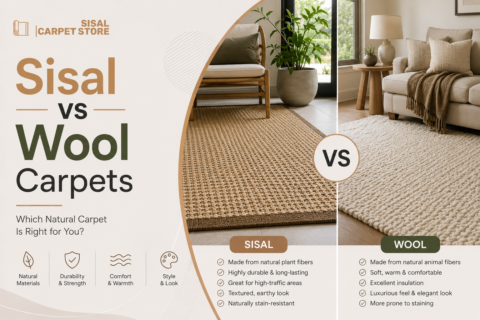 Read more about the article Sisal vs Wool Carpets