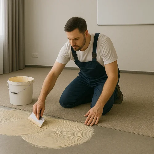 Glue Down Carpet Fixing